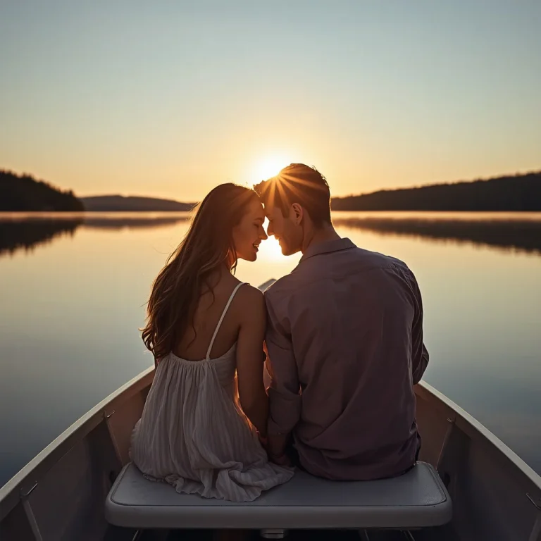 A Romantic Couple Enjoying a Sunset Boat Ride | Romantic Couple Captured