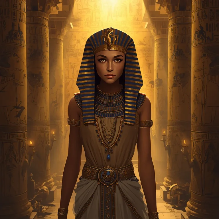Beautiful Girl as a Regal Egyptian Queen in a Golden Tomb | Girl Love Prompt