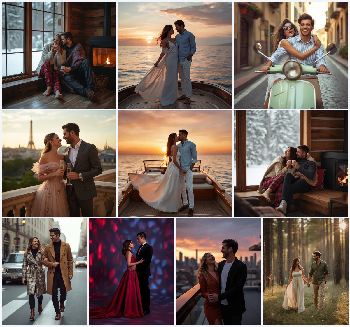 New 10 Realistic Couple AI Prompts for Candid Moments in Public Gardens