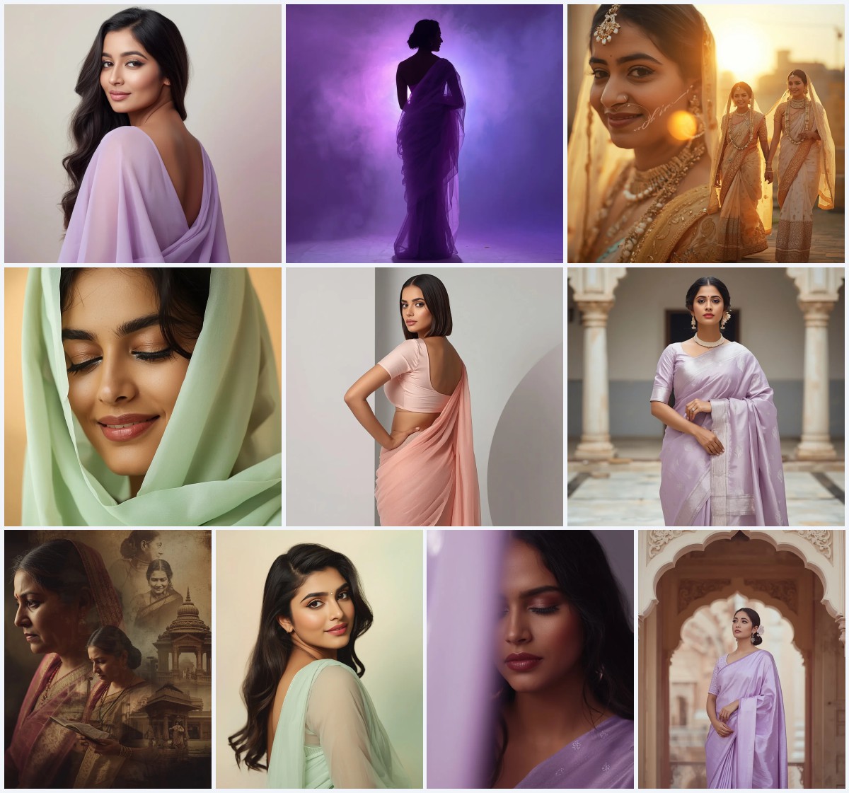 Top 10 Saree Photoshoot AI Prompts for Professional Model Portfolios